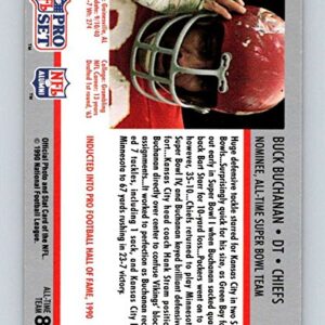 1990 Pro Set NFL Football Super Bowl 160#81 Buck Buchanan Kansas City Chiefs Official Trading Card of the National Football League