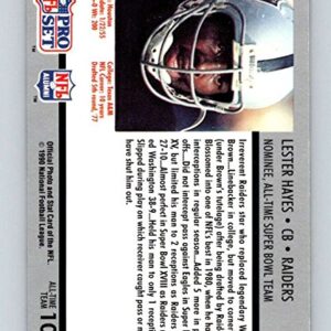 1990 Pro Set NFL Football Super Bowl 160#103 Lester Hayes Oakland Raiders/Los Angeles Raiders Official Trading Card of the National Football League