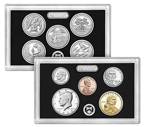 2020 S U.S. Mint 10 Coin Silver Proof Set - OGP box and COA Proof