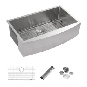 33 inch farmhouse kitchen sink - mocoloo 33 inch stainless steel sink 16 gauge deep single bowl undermount apron front farm sinks