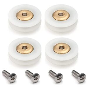 replacement shower door rollers/runners/wheels grooved 19mm diameter (19mm-4pcs)
