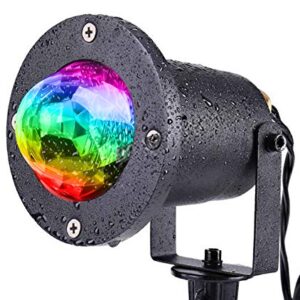 KOOT Water Wave Lights Projector Outdoor Waterproof LED Ripple Garden Lights RGBW 10 Colors Water Effect or Flame Fire Effect with Remote for Patio Christmas Halloween Wedding Swimming Pool Display