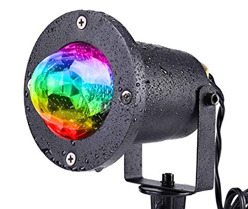 KOOT Water Wave Lights Projector Outdoor Waterproof LED Ripple Garden Lights RGBW 10 Colors Water Effect or Flame Fire Effect with Remote for Patio Christmas Halloween Wedding Swimming Pool Display