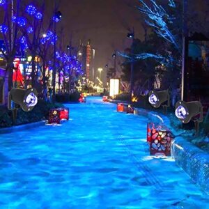 KOOT Water Wave Lights Projector Outdoor Waterproof LED Ripple Garden Lights RGBW 10 Colors Water Effect or Flame Fire Effect with Remote for Patio Christmas Halloween Wedding Swimming Pool Display