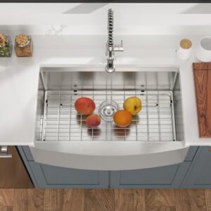 30 Farmhouse Sink Workstation - Mocoloo 30x22 Inch Farm Sink Apron Front Ledge Workstation Stainless Steel 16 Gauge Single Bowl Deep Kitchen Sinks