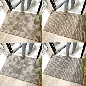 CHICHIC Brown Indoors Doormat 24 x 36 Inch Welcome Mat Front Back Indoors Door Mats for Home Entrance EntryWay Entry Rugs Machines Washable Rugs Inside Non Slip Outdoors
