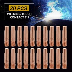 20-pk Contact Tip 0.030 Miller MIG Welding Consumables Tips for 15AK MIG/MAG/ARC Welding Torch Welding Gun Accessories 20 Pack 0.8/1.0mm (0.8mm / 0.030)