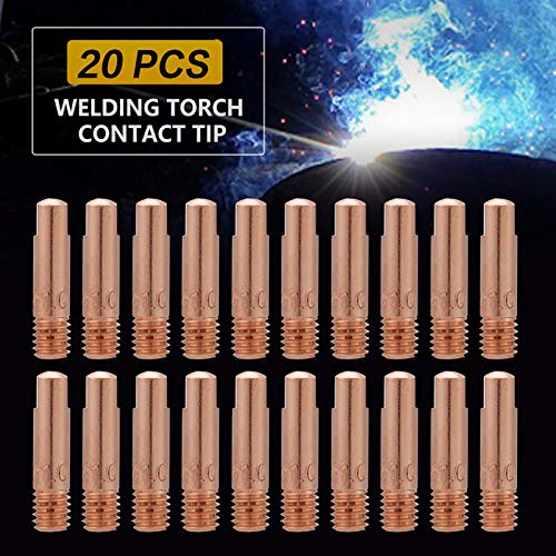 20-pk Contact Tip 0.030 Miller MIG Welding Consumables Tips for 15AK MIG/MAG/ARC Welding Torch Welding Gun Accessories 20 Pack 0.8/1.0mm (0.8mm / 0.030)