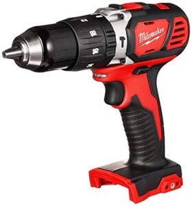 milwaukee 2607-20 1/2'' 1,800 rpm 18v lithium ion cordless compact hammer drill / driver with textured grip, all metal gear case, and led lighting (bare tool) (renewed)