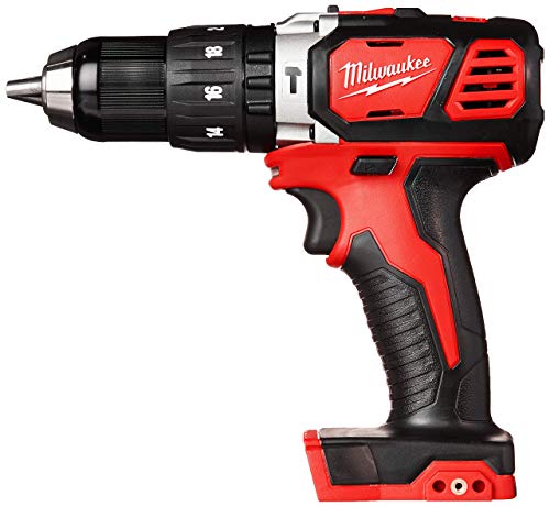 Milwaukee 2607-20 1/2'' 1,800 RPM 18V Lithium Ion Cordless Compact Hammer Drill / Driver with Textured Grip, All Metal Gear Case, and LED Lighting (Bare Tool) (Renewed)