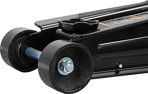 Torin TORT825051 Hydraulic Low Profile Trolley Service/Floor Jack with Single Piston Quick Lift Pump, 2.5 Ton (5,000 lb) Capacity, Black, Medium