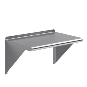 amgood 24" long x 16" deep stainless steel wall shelf | nsf certified | appliance & equipment metal shelving | kitchen, restaurant, garage, laundry, utility room