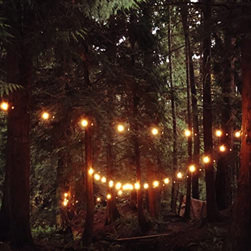 Banord Outdoor String Lights, 51FT Patio Lights with Bright 2W Shatterproof LED Dimmable Plastic Bulbs Waterproof Outdoor Hanging Lights String for Backyard, Porch, Garden, Deck, Camping, Cafe, Party