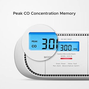 X-Sense XC01-R Ionization Sensor Carbon Monoxide Detector Alarm, 1 Pack