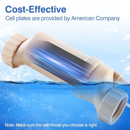 BLUE WORKS Salt Cell - Model Number BLW1T15H, Compatible with Hayward Salt Cell Model Number T-CELL-15, Up to 40,000 Gallon Pool, Cell Plates Provided by American Company, 1 Year USA Warranty