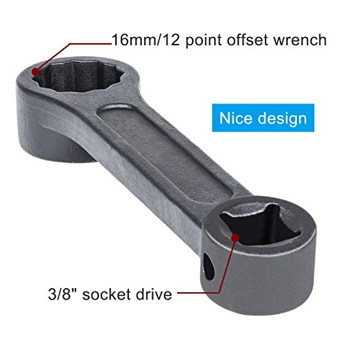 Camoo Offset 16mm Engine Mount Socket Wrench For Mercedes Benz W220, W210, W203, W221, W211, W204.