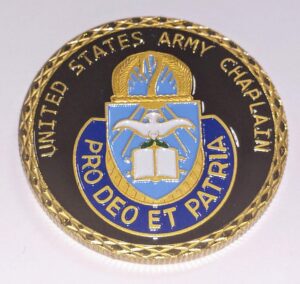 army chaplain military challenge art coin