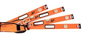johnson level & tool 5772-s jlx heavy duty 6 piece box level set, 72", orange, 1 level set