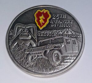 25th infantry division tropic lightning military challenge art coin