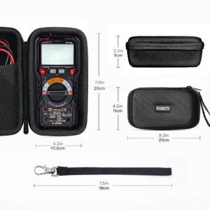 KAIWEETS HT118A/HT118E Multimeter Case Hard Travel Case Replacement with Mesh Pocket for Digital Multimeter TRMS 6000/20000 Counts Volt Meter Auto Ranging (Case Only, No Multimeter)