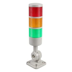 luban led signal tower stack lights, industrial signal warning lights, column tower lamp andon lights with rotatable base, steady/flashing light switchable,12v 24v dc(3-layer, no buzzer)