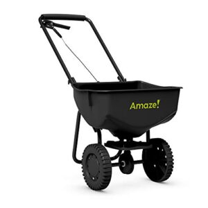 amaze 75201 broadcast spreader-quickly and accurately apply up to 10,000 sq. ft. of grass seed, fertilizer, and other lawn care products to your yard, 75201-1