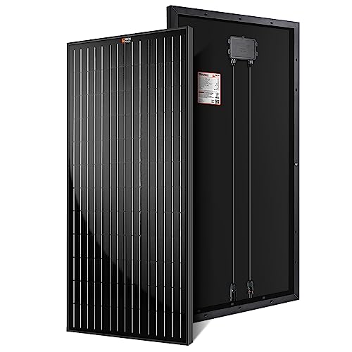 RICH SOLAR 100 Watt 12 Volt Premium Monocrystalline Solar Panel All Black