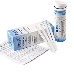 ColorKiM Hydrogen Peroxide Test Strips, Ideal for Accurate Measuring of Peroxide Level, 0-100 PPM Range (100 Test Strips)