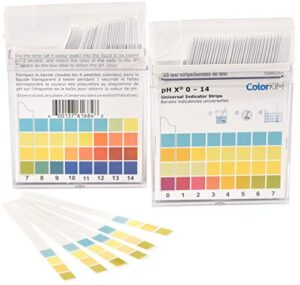ph strips, 0-14 scale, for testing water ph, made of premium litmus paper (100 strips)