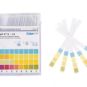 pH Strips, 0-14 Scale, for Testing Water pH, Made of Premium Litmus Paper (100 Strips)