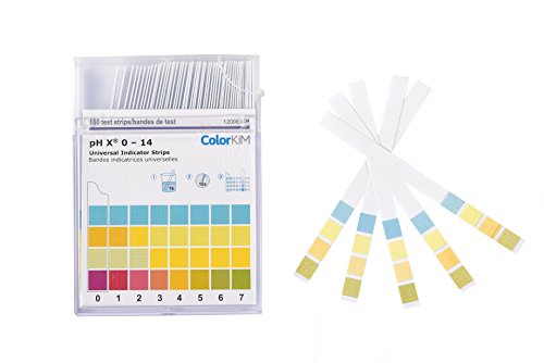 pH Strips, 0-14 Scale, for Testing Water pH, Made of Premium Litmus Paper (100 Strips)