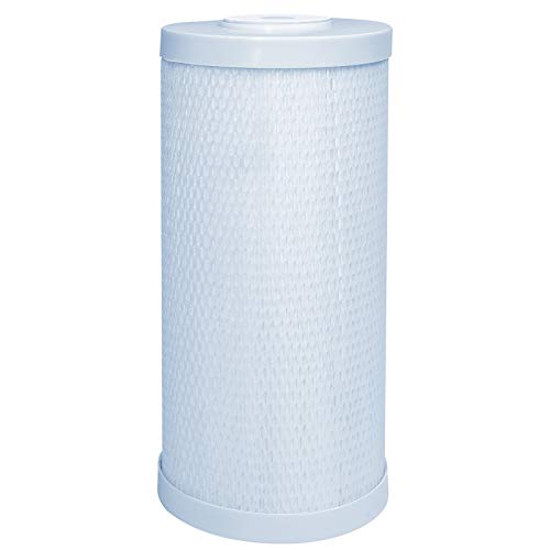 Hansing 10x 4.5 Inches Activated Carbon Block Filter with Pleated Polyester, Clog-Proof Replacement Filter Features 7x Anti-clogging Ability and Full Flow Rate, Compatible with Model HSG-03