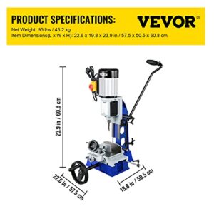 VEVOR Woodworking Mortise Machine, 1/2 HP 1400RPM Powermatic Mortiser, With Movable Work Bench Benchtop Mortising Machine, For Making Round Holes Square Holes Or Special Square Holes In Wood