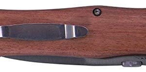 CustomGiftsNow Grampy's Fishing Folding Wood Pocket Knife with Pocket Clip