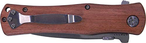 CustomGiftsNow Grampy's Fishing Folding Wood Pocket Knife with Pocket Clip