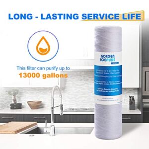 GOLDEN ICEPURE 5 Micron 10" 2.5" Whole House String Sediment Water Filter Compatible with Dupont WFPFC4002, EPW2, EPW2VC, EPW2C, WP-5, AP110, CFS110, WFPFC4002, CW-MF 4PACK