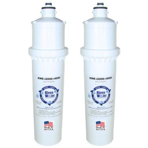 kleenwater replacement water filter compatible with insurice twin-i2000 ev9612-22 filter, kleenwater food and beverage series, made in the usa, set of 2