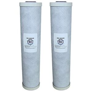 kleenwater brand carbon block replacement water filters, compatible with pentek ep-20bb & k x matrix 32-425-125-20 4.5 x 20 inch, set of 2