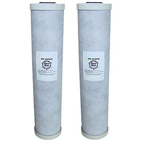 KleenWater Brand Carbon Block Replacement Water Filters, Compatible with Pentek EP-20BB & K X Matrix 32-425-125-20 4.5 x 20 Inch, Set of 2