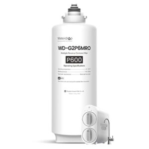waterdrop wd-g2p600-ro filter, replacement for wd-g2p600-w reverse osmosis system, 2-year lifetime, reduce pfas