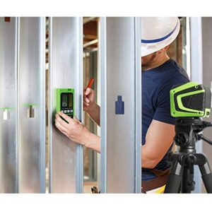 Huepar Self-leveling Laser Level with Rechargeable Li-ion Battery- Green Beam Cross Line Laser Level with Pulse Mode for Ceiling/Floor/Wall Application, Magnetic Metal Base Included - 5011GPro