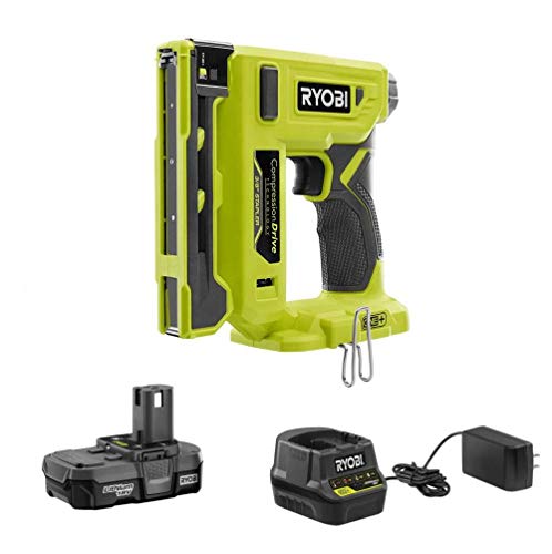 Ryobi 18-Volt Cordless Compression Drive Crown Stapler Combo Kit with Battery and Charger, (Non-Retail Packaging, Bulk Packaged) (Renewed)