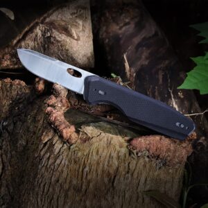 Roxon Phantasy Folding Knife Survival Pocket Tool EDC Camping with Replaceable Knife Blade (Stainless Steel Handle)