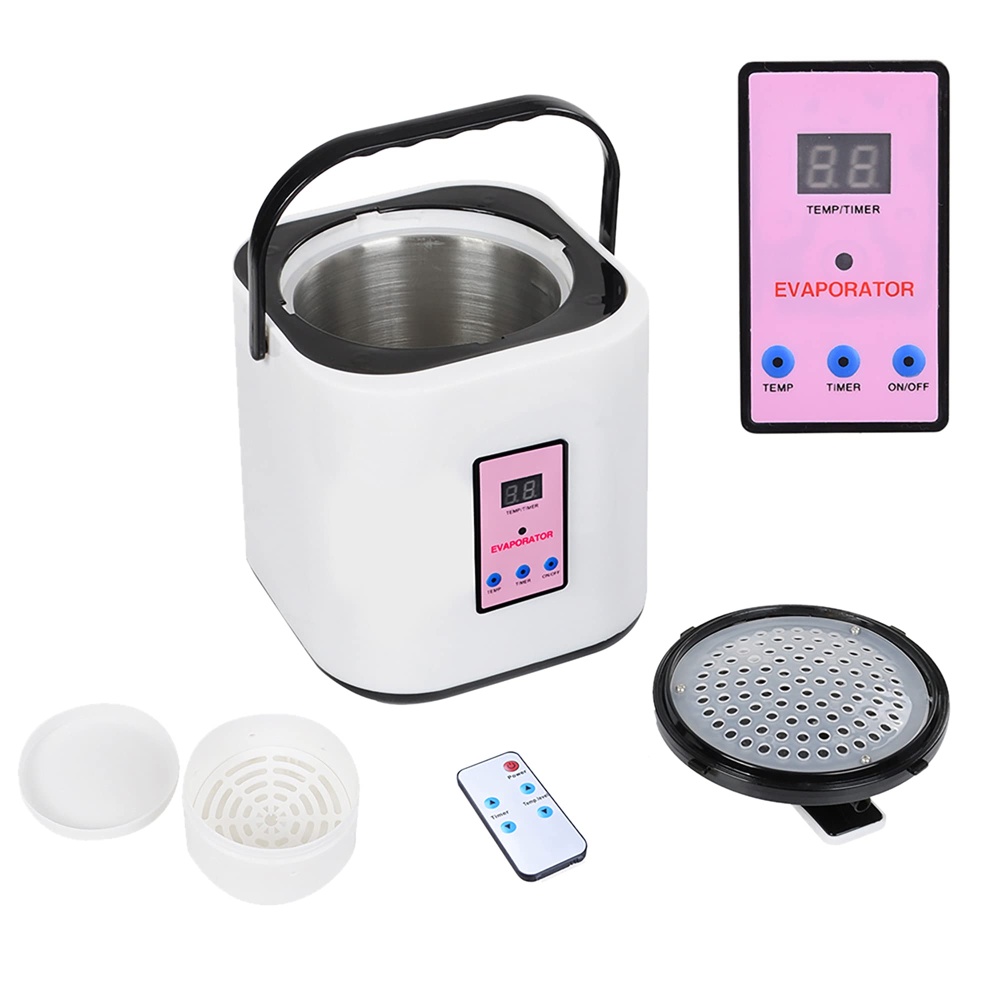 ZeHuoGe 2L Portable Sauna Steamer Pot, Generator for Steam Saunas Replacement Steamer with Herbal Box for Portable Sauna Tent 9-Level Temperature Adjustment & 6-Level time Setting Digital Display