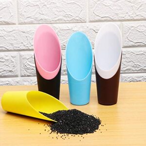 ORNOOU 10 Pieces Bonsai Soil Scoop Plastic Succulent Soil Scoop Indoor Plants Little Small Potting Shovel Bucket Shovel for Garden Planting,Random