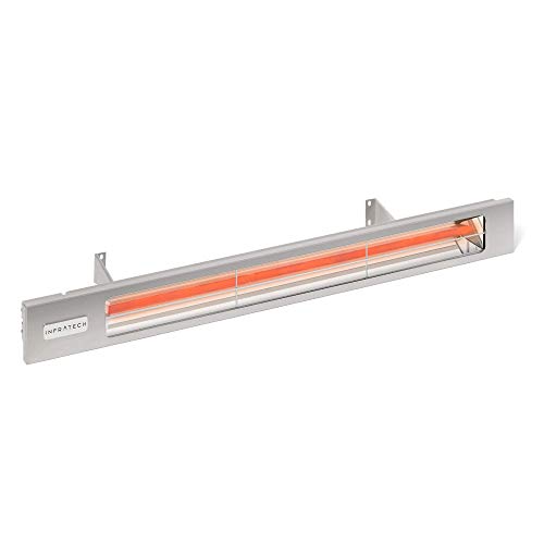 Infratech SL-1612 SS Slimline 29.5" Single Element Fixture 1600 Watt, 120 Volt, Silver Finish