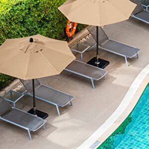 MASTERCANOPY Patio Umbrella 10 ft Replacement Canopy for 8 Ribs-Beige