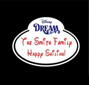 for disney cruise custom nametag cabin door stateroom magnet - personalized happy sailing