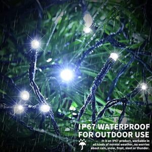 Solar String Lights, Amzxart 72ft 200 LED Solar Powered String Lights, 8 Modes Waterproof Solar Lights Outdoor for Garden, Patio, Party, Trees, Homes Decor (Cool White)
