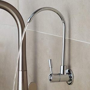 Faucet_ Wall Mount Solid Brass Water Filter Faucet Chrome Plate Plaged Reverse Osmosis Filters Drinking Tap 1/2 Inch